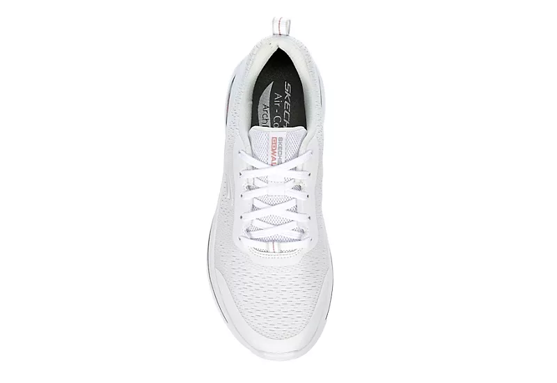 Skechers Womens Arch Fit Lace Up Sneaker - White 6 Skechers Womens Arch Fit Lace Up Sneaker - White - Image 6