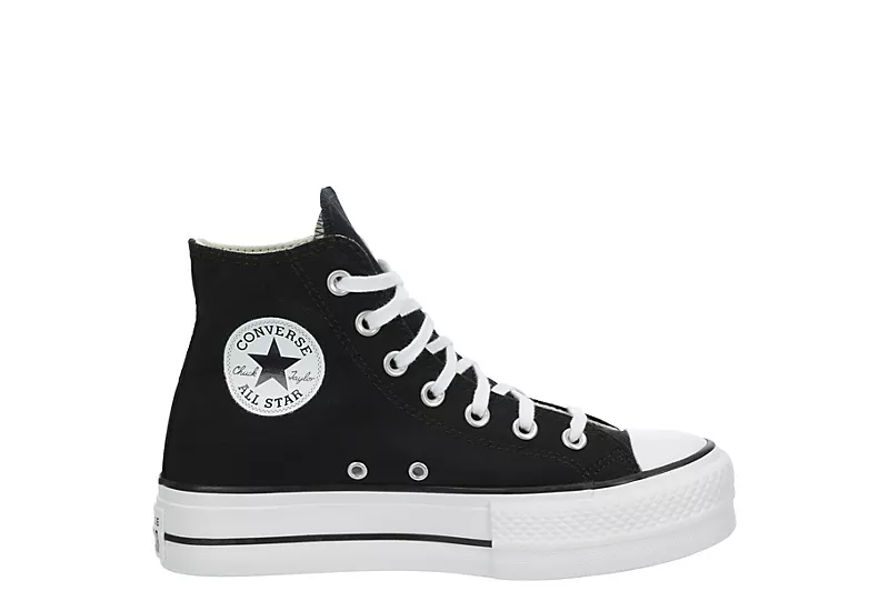 Converse Womens Chuck Taylor All Star High Top Platform Sneaker - Black 2 Converse Womens Chuck Taylor All Star High Top Platform Sneaker - Black - Image 2